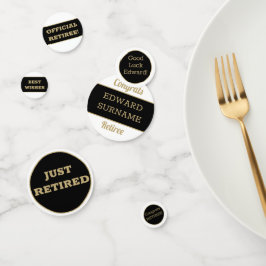 Tabla Fiesta de jubilaciones festivas Confetti