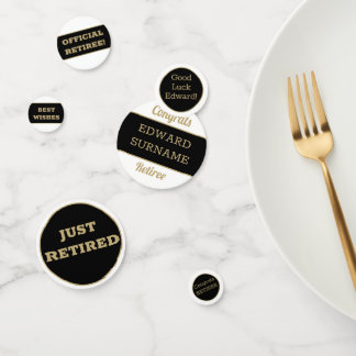 Tabla Fiesta de jubilaciones festivas Confetti