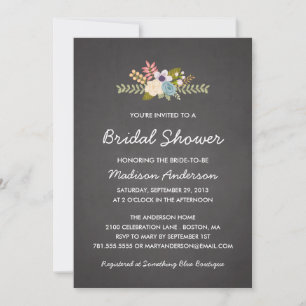 TABLA FLORAL INVITACIÓN DE DUCHA BRIDAL