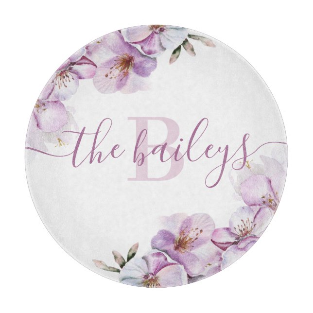 Tabla Monogramada de Cubierta de Flores de Cerezo (Anverso)