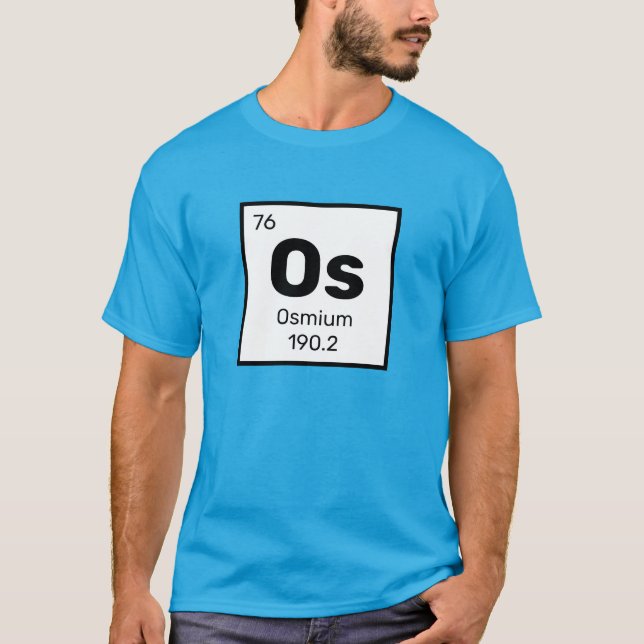 Tabla Osmium / Periódica - Camiseta del elemento O (Anverso)