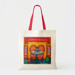 "Tabla para dos en la bolsa de asas de París"