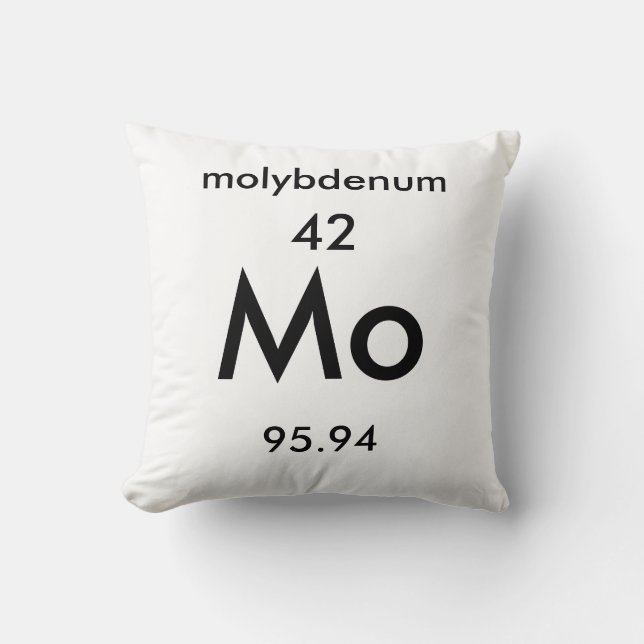 Tabla periódica 42 Almohada de molibdeno (Anverso)