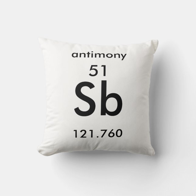 Tabla periódica 51 Almohada antimonal (Anverso)