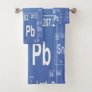 Tabla periódica de elementos azules