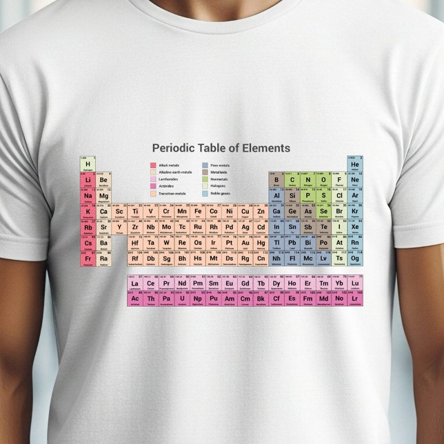 Tabla periódica de elementos Hombres camiseta (Periodic Table of Elements Men T-Shirt)