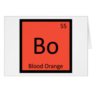 Tabla periódica de la química de la fruta de naran