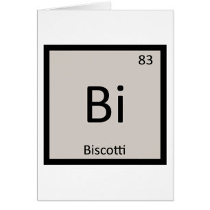 Tabla periódica de la química de las galletas Bisc