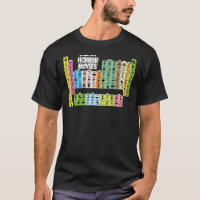 Tabla periódica de películas de terror camiseta cl