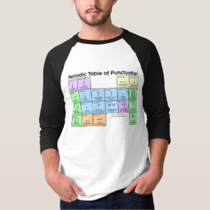 Tabla periódica de puntuación Camisa de Béisbol