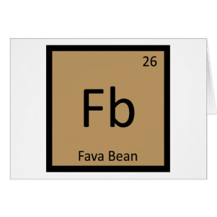 Tabla periódica de química de leguminosas de haba