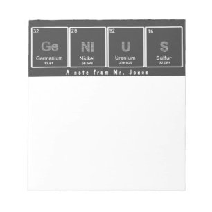 Tabla periódica GeNiUS bloc de notas