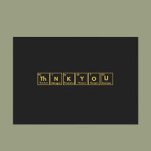 Tabla periódica Gracias tarjeta