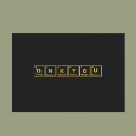 Tabla periódica Gracias tarjeta