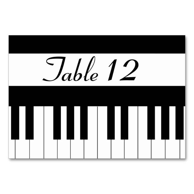 Tabla sin tarjeta de Boda de música de teclado de  (Anverso)
