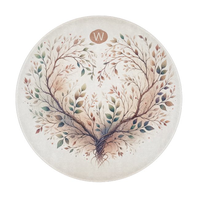 Tabla única de corte de monograma cardíaco (Anverso)