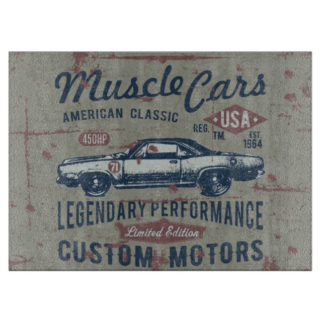 Tablas de cortar decorativas de Muscle Car (Anverso)