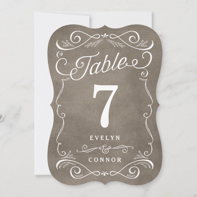 Tablas de Números de Tarjetas de Pergaminos Lujoso (Reverso)