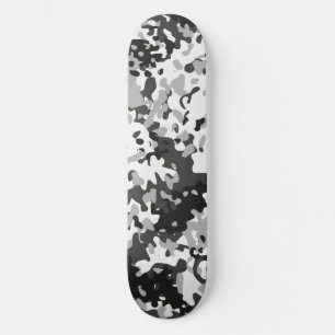Tablas de skate Camo Blancas Negras Grises 