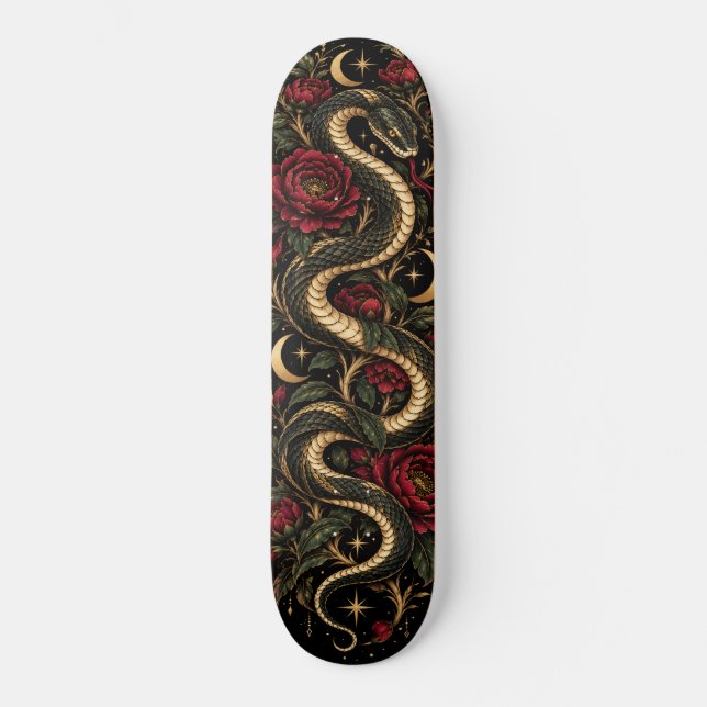 Tablas de skate Celestiales Serpiente Gótica Oscur (Anverso)