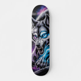 Tablas de skate con cabeza de lobo gruñón
