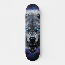 Tablas de skate con cabeza de lobo gruñón
