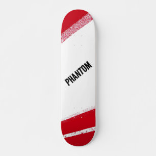 Tablas de skate con franja de carreras Phantom roj