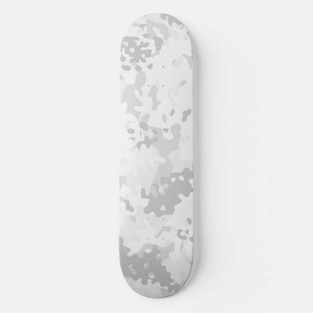 Tablas de skate de camuflaje blanco gris (Anverso)