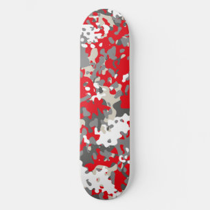 Tablas de skate de camuflaje rojo negro gris blanc