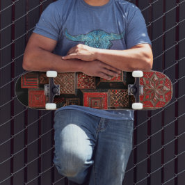 Tablas de skate Mosaico 3D de Cobre Rojo Negro