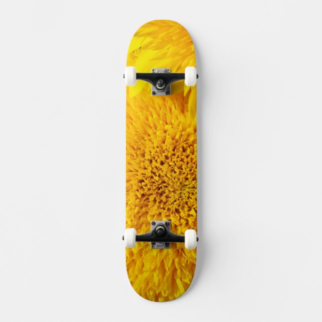 Tablas de skate personalizadas de girasol amarillo (Anverso)