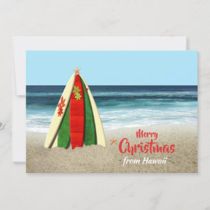Tablas hawaianas adaptables en navidad de la playa