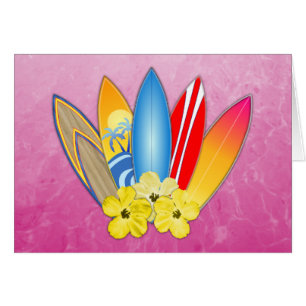 Tablas hawaianas e hibisco