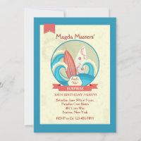 Tablas hawaianas en la invitación de las ondas