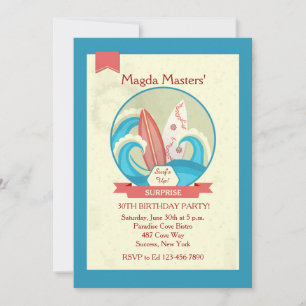 Tablas hawaianas en la invitación de las ondas