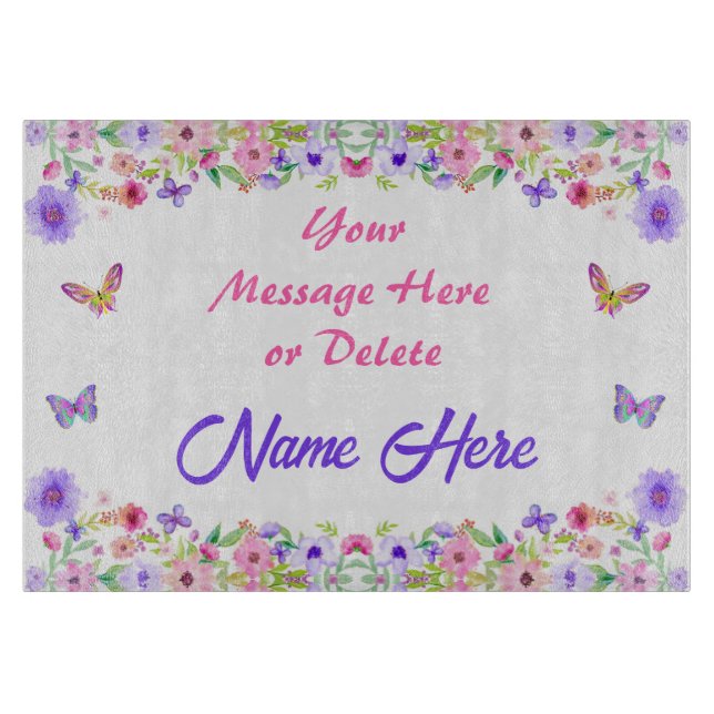 Tablas personalizadas de corte de vidrio para mamá (Anverso)