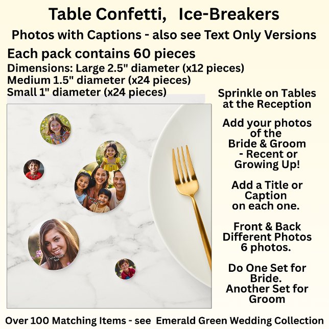 Table Confetti 60pc - Add Your Photos & Captions   (Subido por el creador)