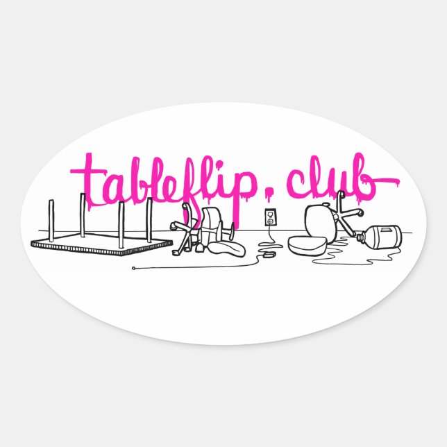 tableflip.club Pegatinas de Oval (Anverso)