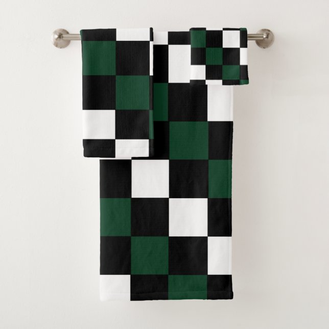 Tablero de ajedrez blanco negro verde  (In situ)