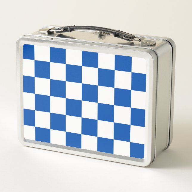 Tablero de ajedrez clásico azul cobalto (Reverso)