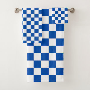 Tablero de ajedrez clásico de azul cobalto