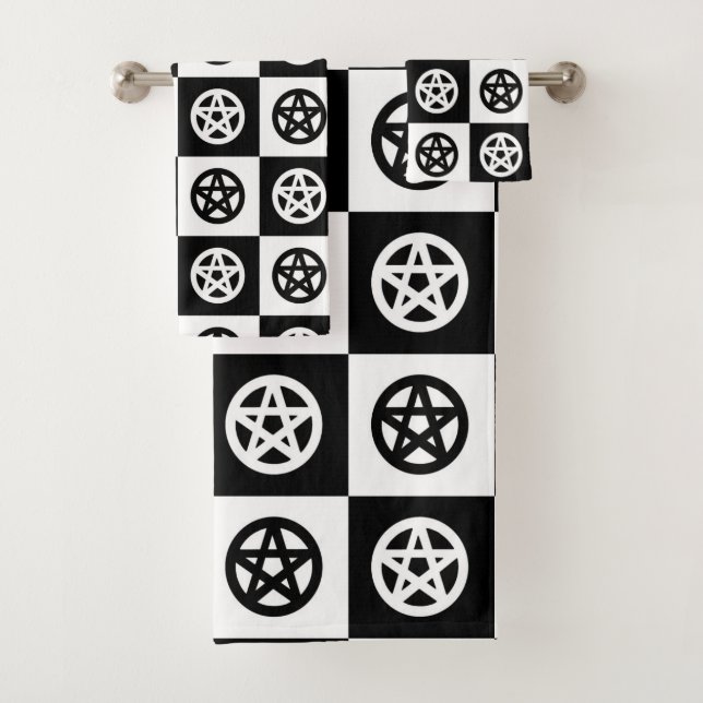 tablero de ajedrez de Pentáculo blanco y negro (In situ)