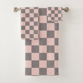 Tablero de ajedrez gris y rosa