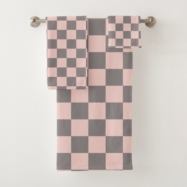 Tablero de ajedrez gris y rosa (In situ)
