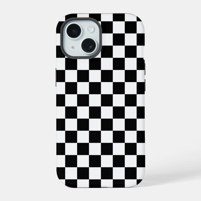 Tablero de ajedrez negro y blanco Comprobado Revis (Reverso )