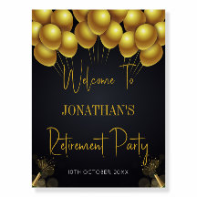 Tablero de bienvenida para Fiestas de Jubilación d