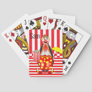 Tablero de cartas de juego Payaso de banda roja