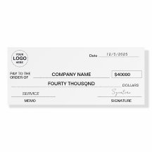 Tablero de cheque gigante personalizado para event