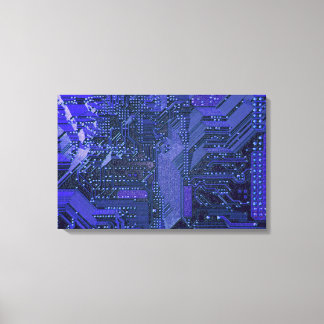 Tablero de Circuito Cibernético Azul Arte Electrón
