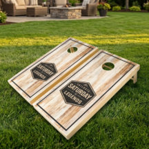 Tablero de Cornhole de Madera Ligera Saturday Lege